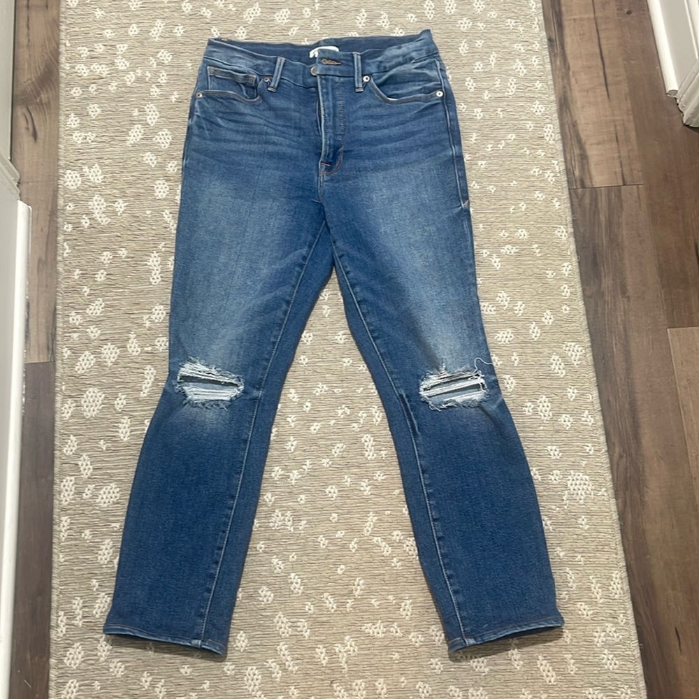 Good American distressed jeans